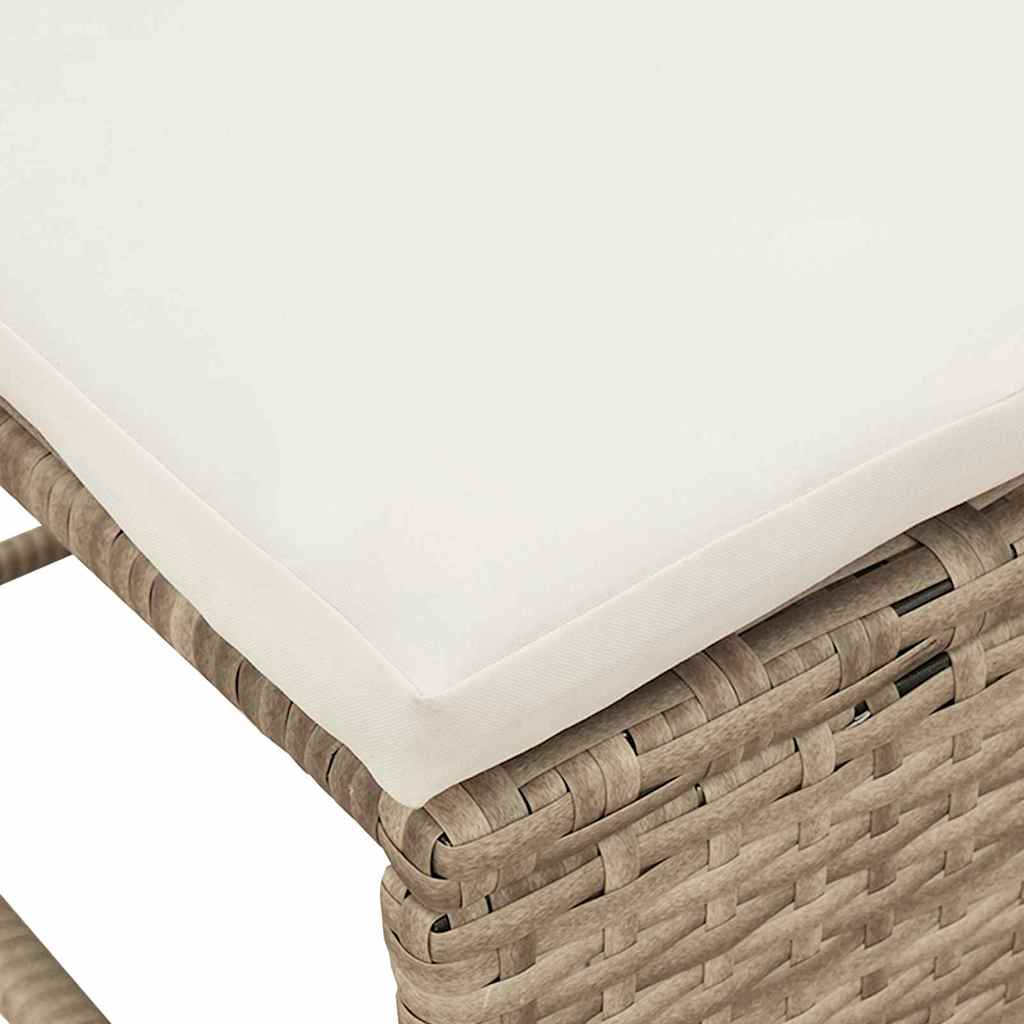 Conjunto de sofás de jardín 6 pcs Beige y Crema ratán sintético