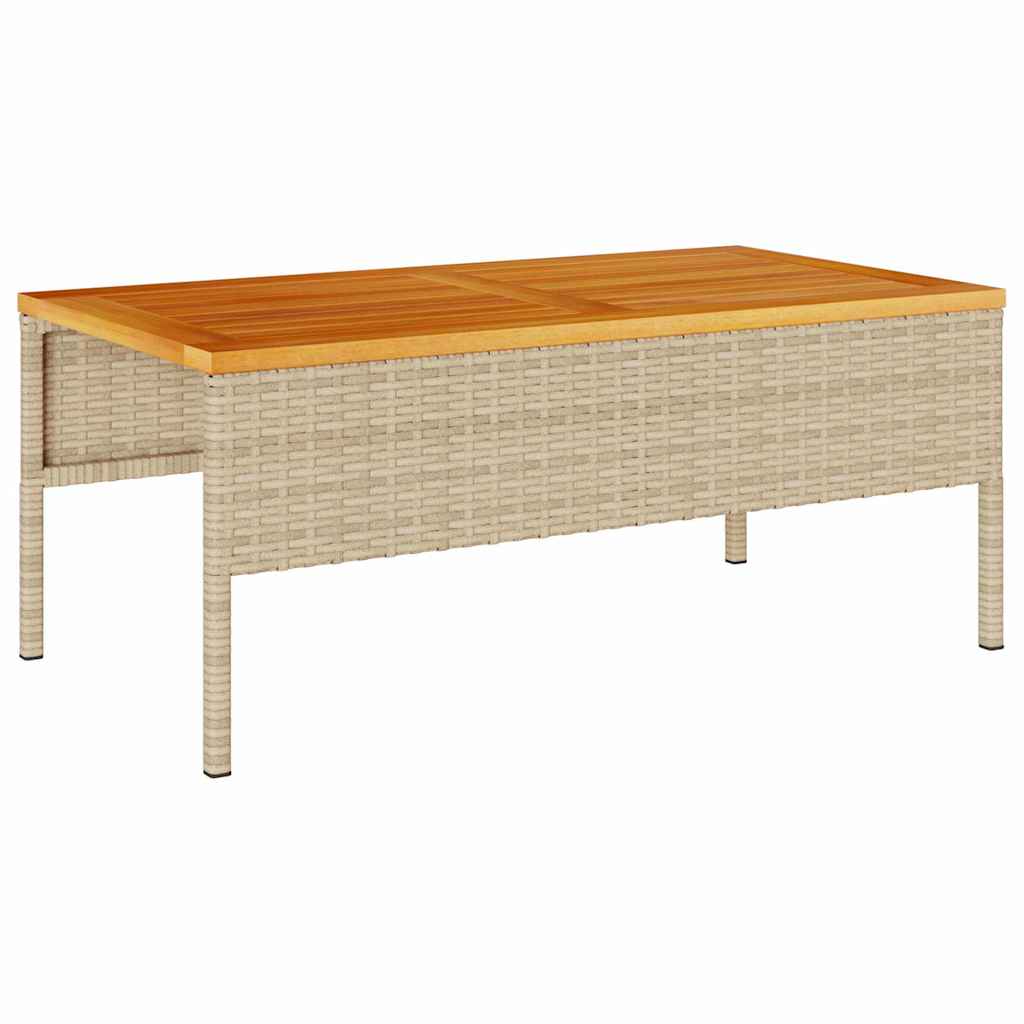 Conjunto de sofás de jardín 6 pcs Beige y Crema ratán sintético