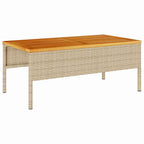 Conjunto de sofás de jardín 6 pcs Beige y Crema ratán sintético