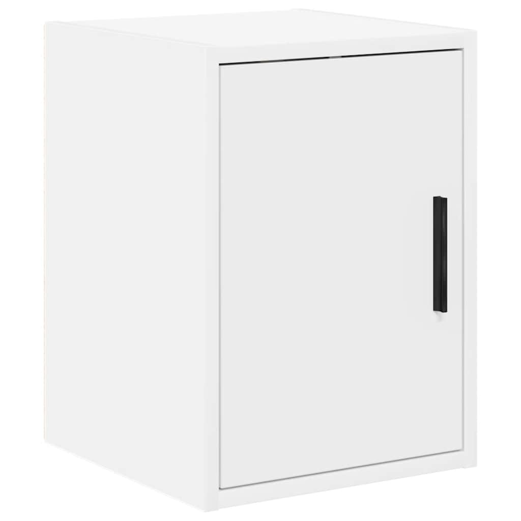 Armario de pared para garaje madera de ingeniería blanco