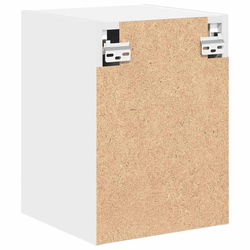 Armario de pared para garaje madera de ingeniería blanco