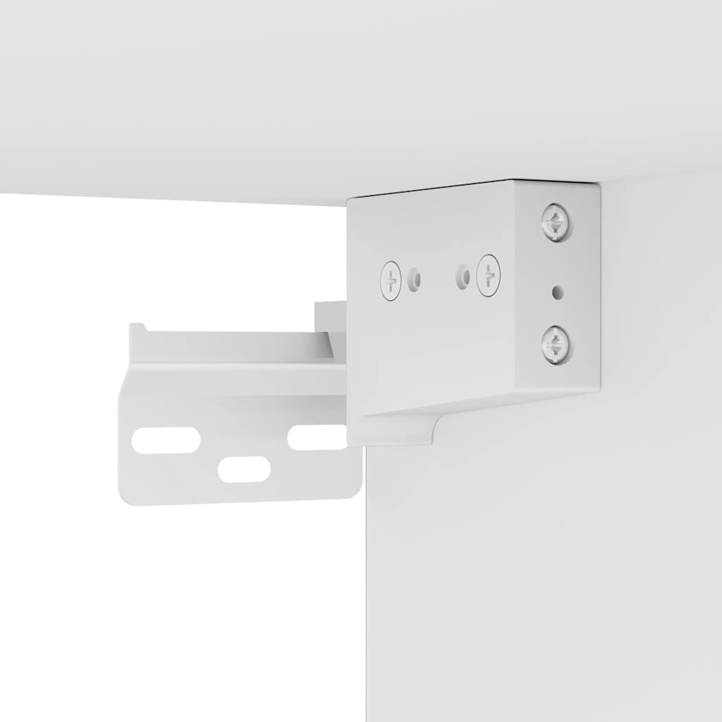Armario de pared para garaje madera de ingeniería blanco