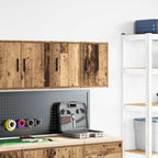 Armarios de pared 2 uds para garaje madera antigua madera