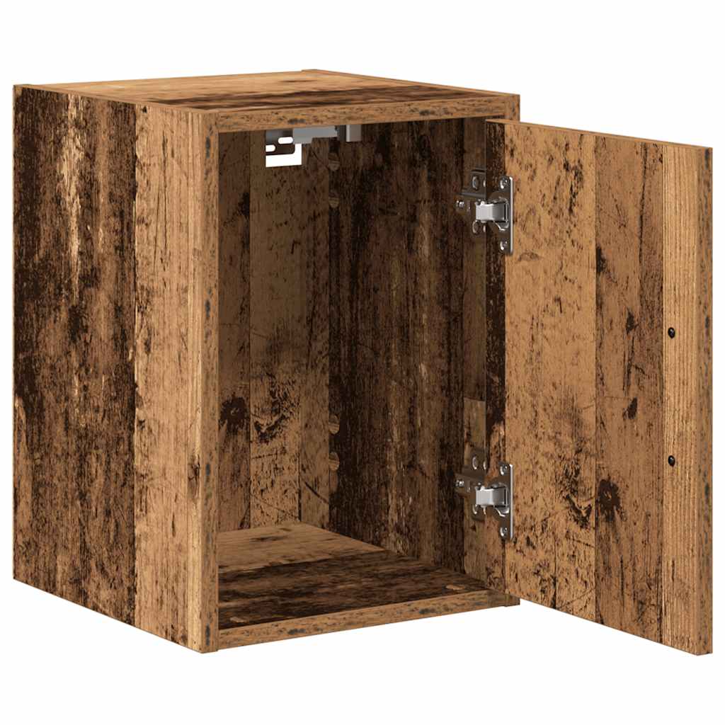 Armarios de pared 2 uds para garaje madera antigua madera