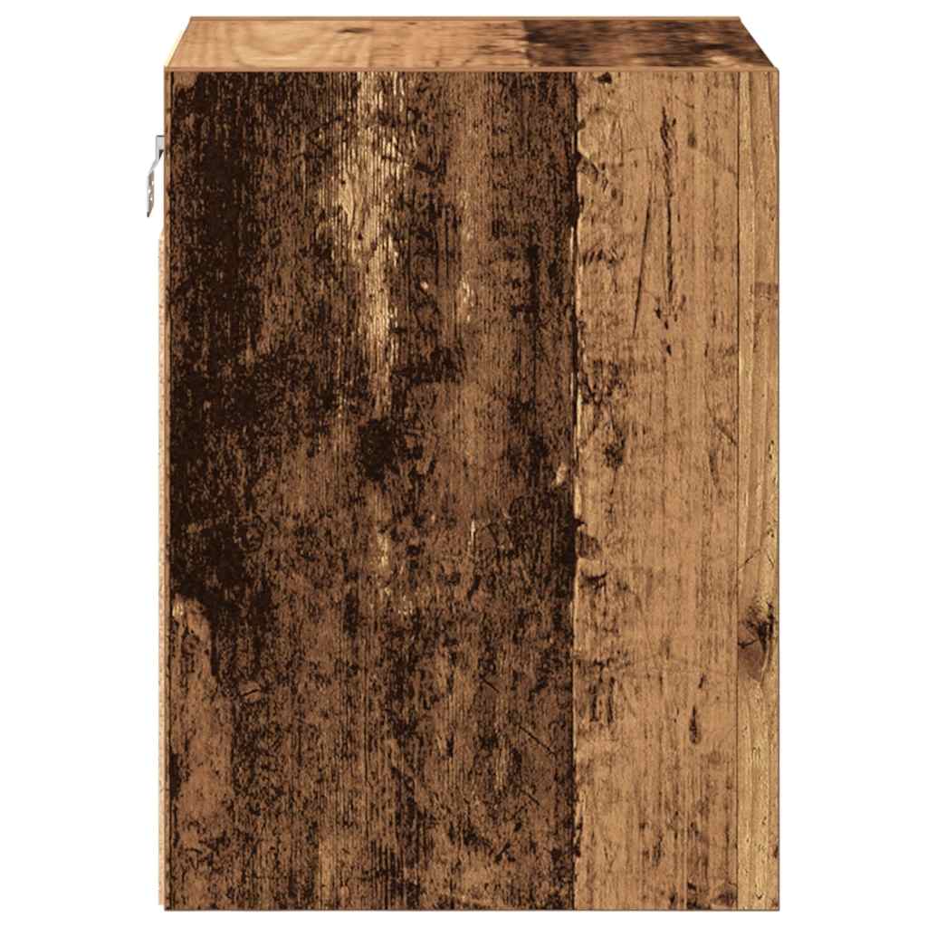 Armarios de pared 2 uds para garaje madera antigua madera