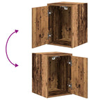 Armarios de pared 2 uds para garaje madera antigua madera