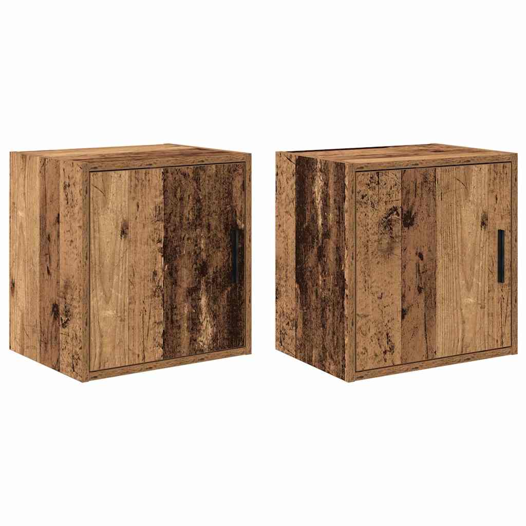 Armarios de pared 2 uds para garaje madera antigua madera