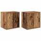 Armarios de pared 2 uds para garaje madera antigua madera