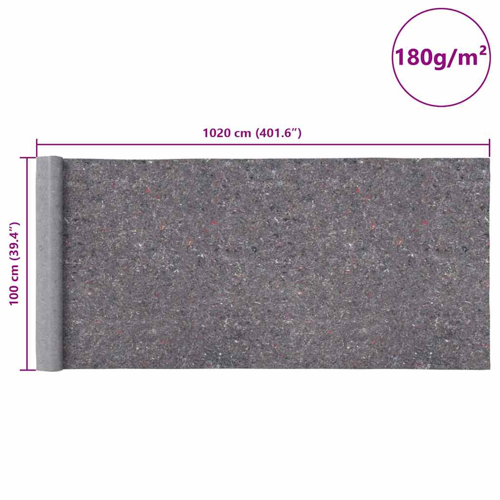 Felpa antideslizante para pintores 10 m 180 g/m² gris