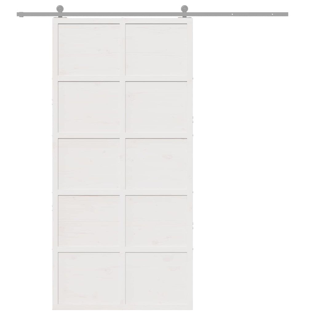 Puerta Corrediza 100 x 208 cm Madera de Pino Maciza