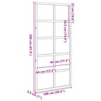 Puerta Corrediza 100 x 208 cm Madera de Pino Maciza