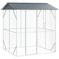 Jaula para Aves Antracita 215 x 208 x 247 cm Acero Galvanizado