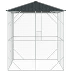 Jaula para Aves Antracita 215 x 208 x 247 cm Acero Galvanizado