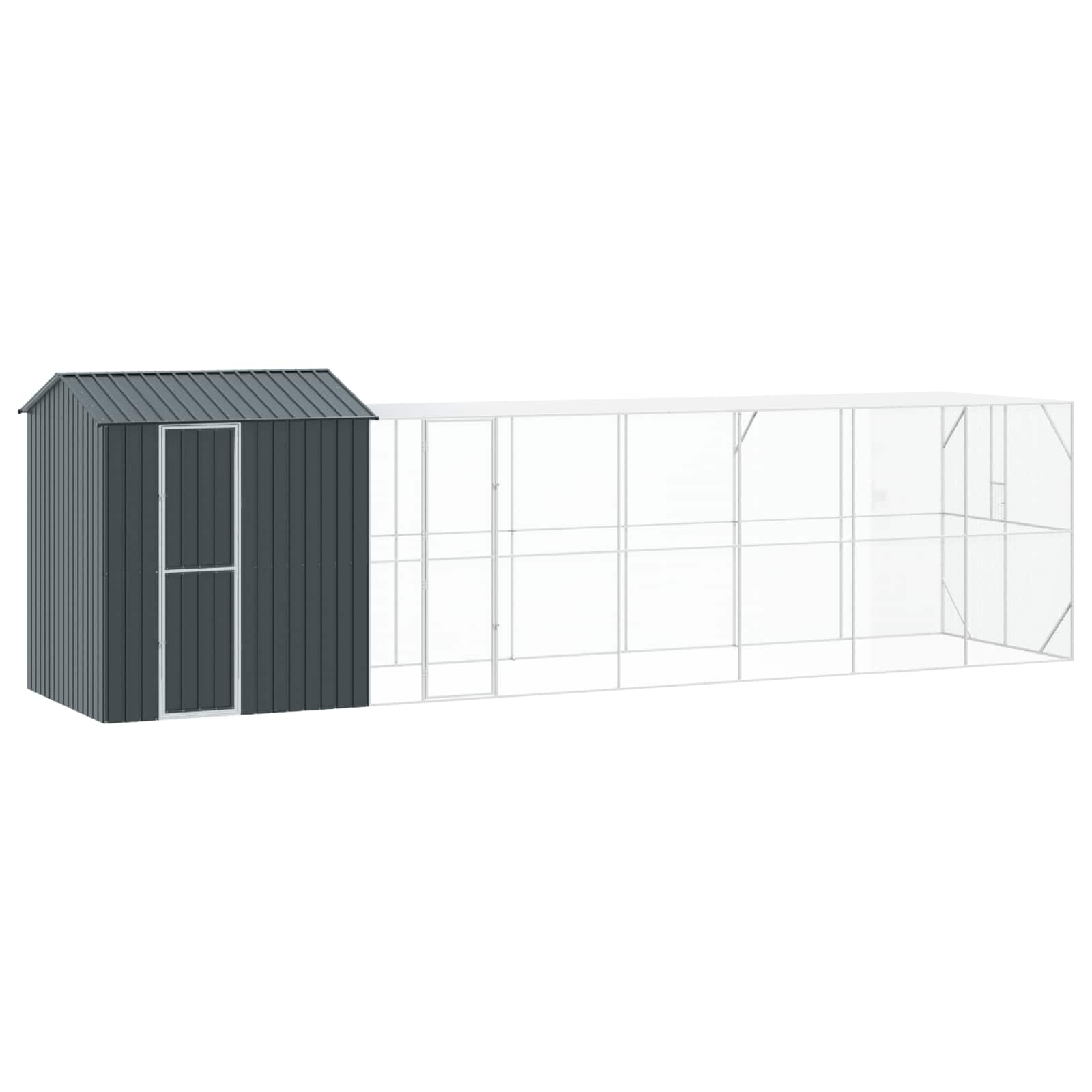 Jaula para Aves Antracita 416,5 x 103 x 142 cm