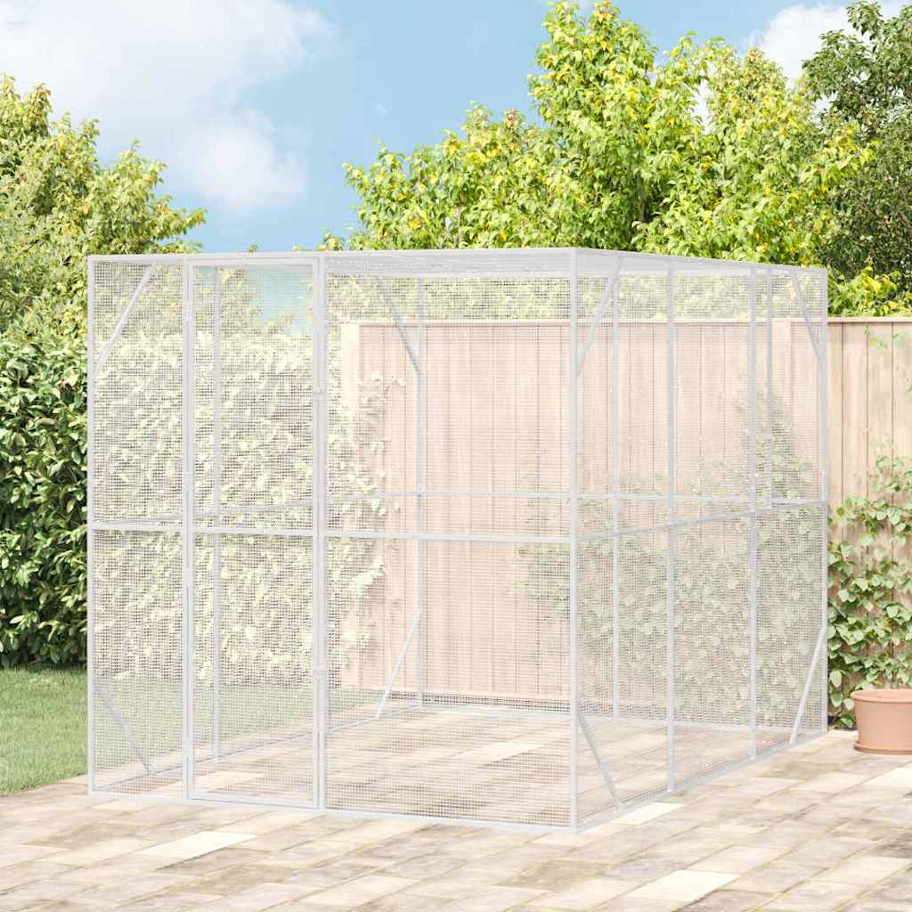Jaula para Aves Antracite 208 x 102 x 108 cm Aço Galvanizado