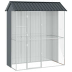 Jaula para Aves Antracita 215 x 110 x 247 cm Acero Galvanizado