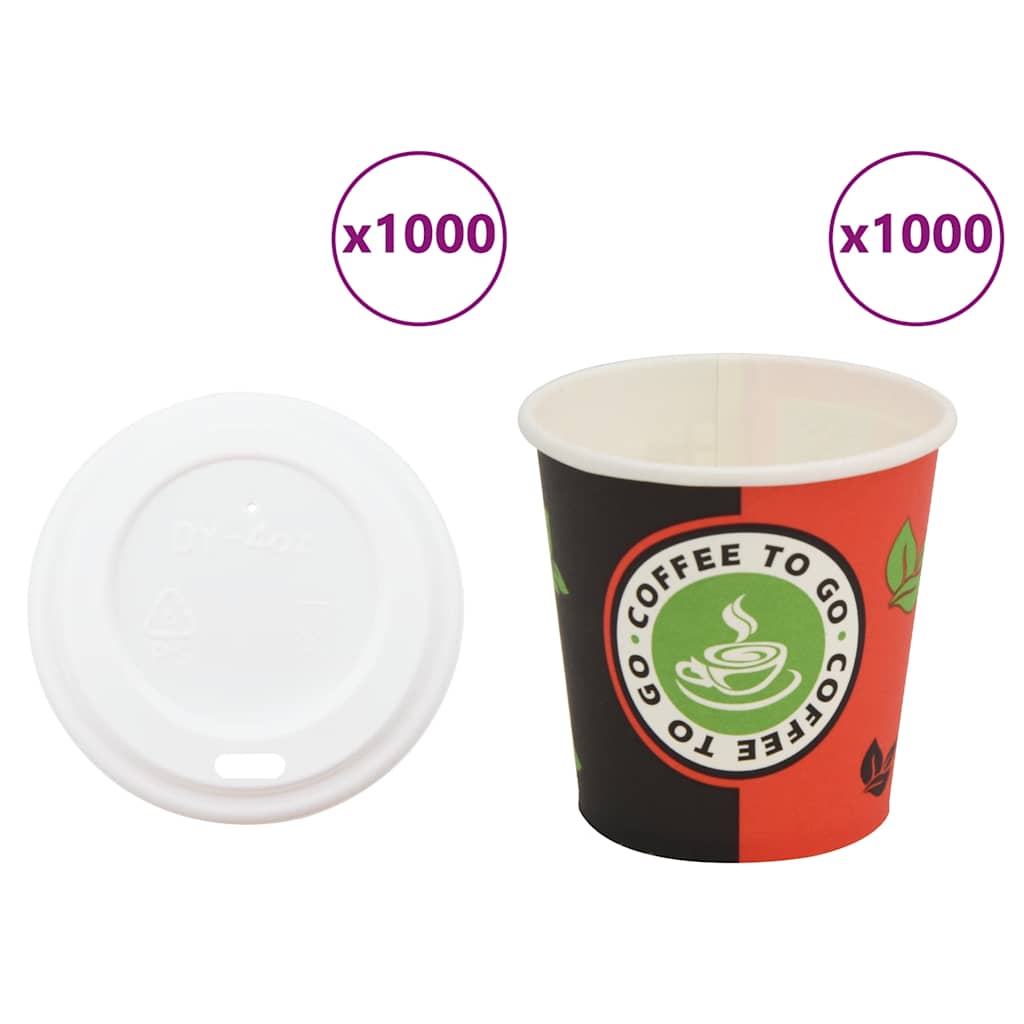 Tazas de café de papel 1000 uds 12oz 300ml blanco