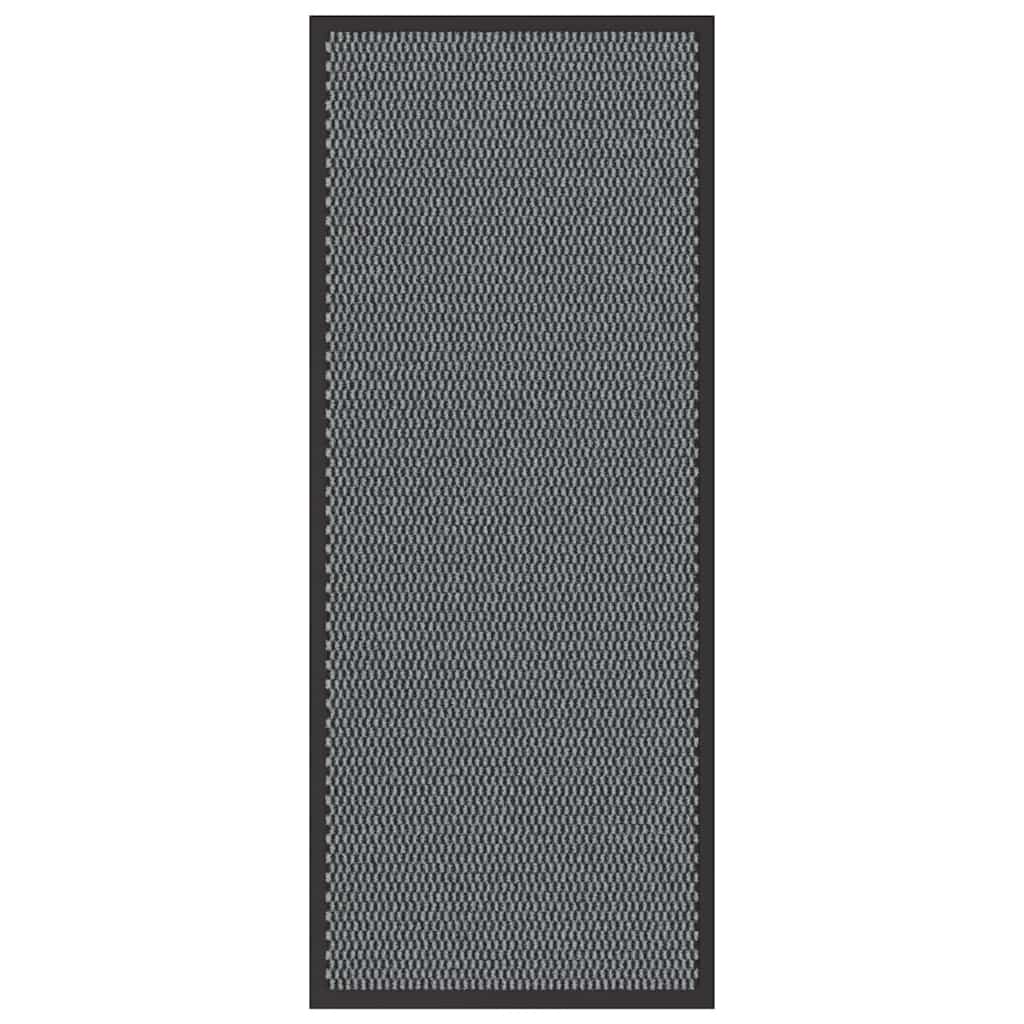 Felpudo a rayas negro y gris 115x200 cm