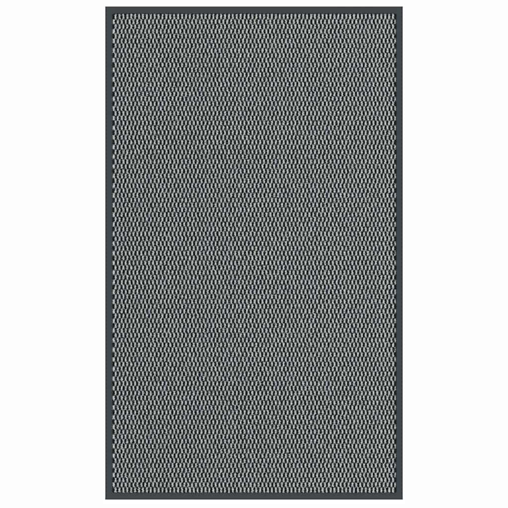 Felpudo a rayas negro y gris 115x200 cm
