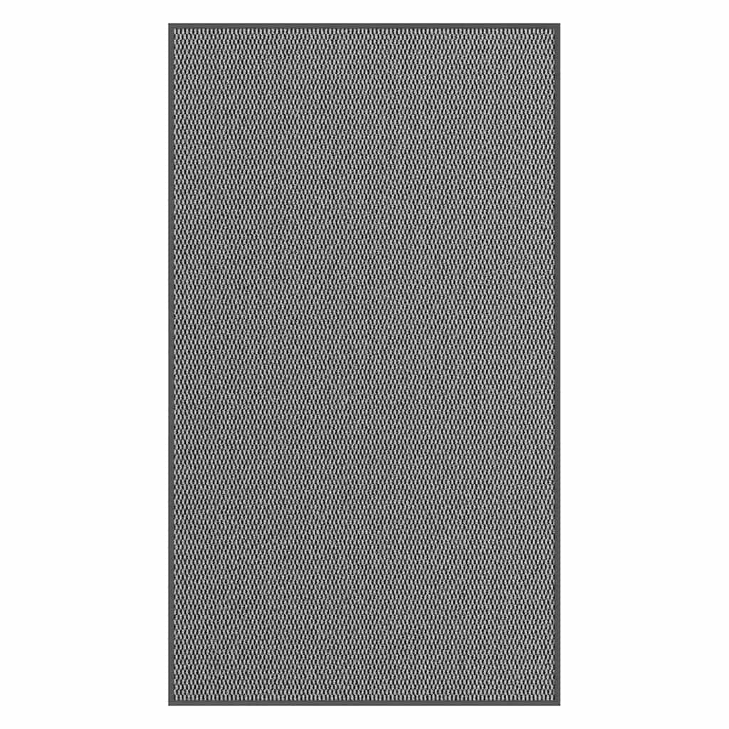 Felpudo a rayas negro y gris 115x200 cm