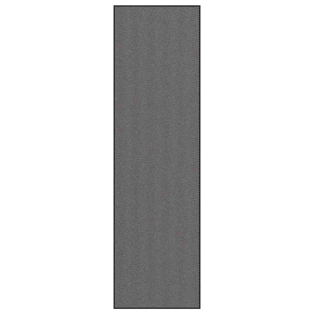 Felpudo a rayas negro y gris 115x200 cm
