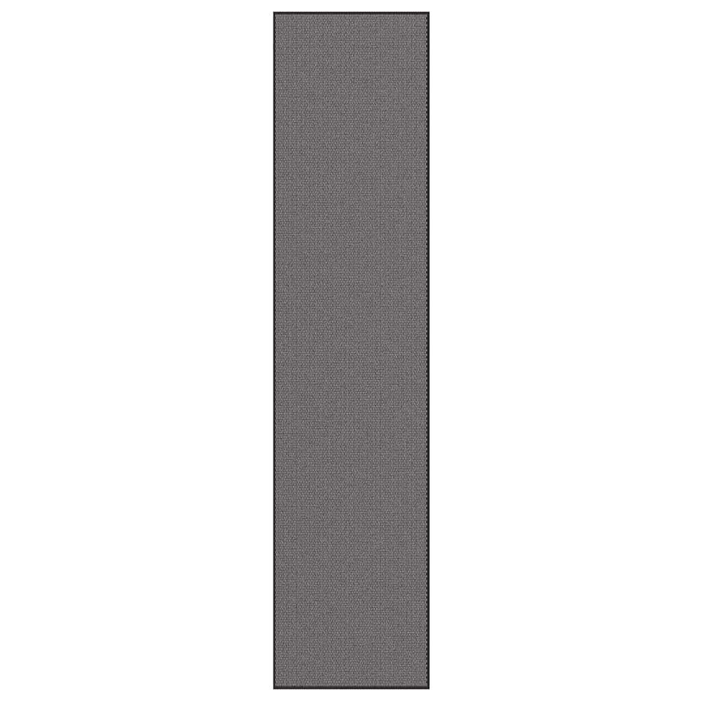 Felpudo a rayas negro y gris 115x200 cm