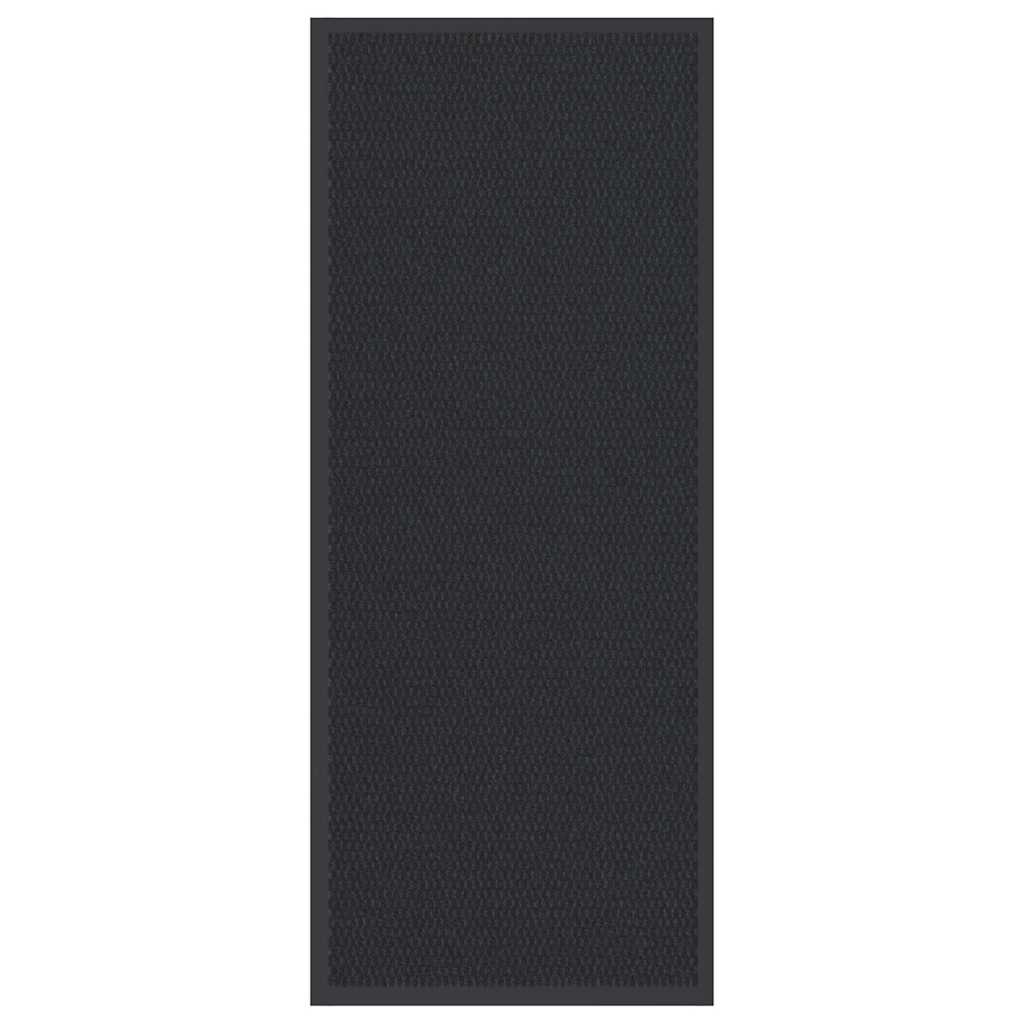 Felpudo a rayas negro y gris 115x200 cm