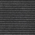 Felpudo a rayas negro y gris 115x200 cm