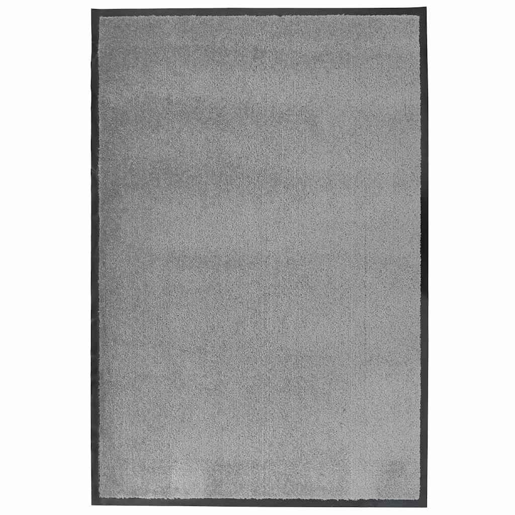 Felpudo a rayas negro y gris 115x200 cm