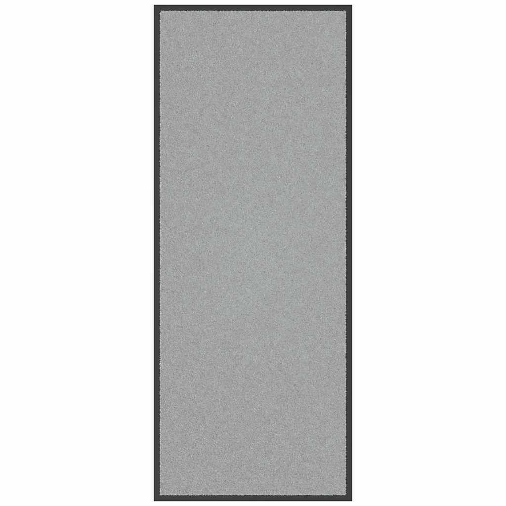 Felpudo a rayas negro y gris 115x200 cm
