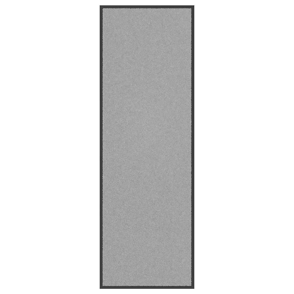 Felpudo a rayas negro y gris 115x200 cm