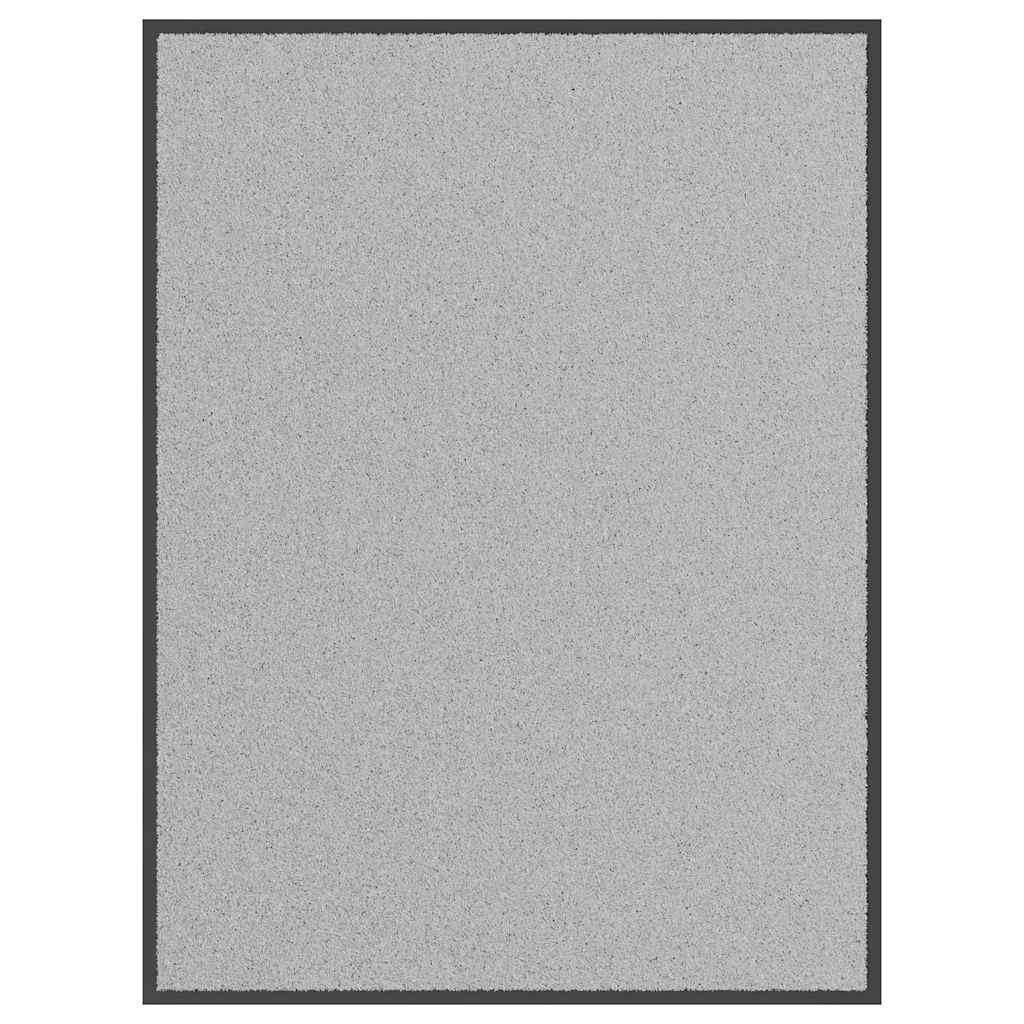 Felpudo a rayas negro y gris 115x200 cm