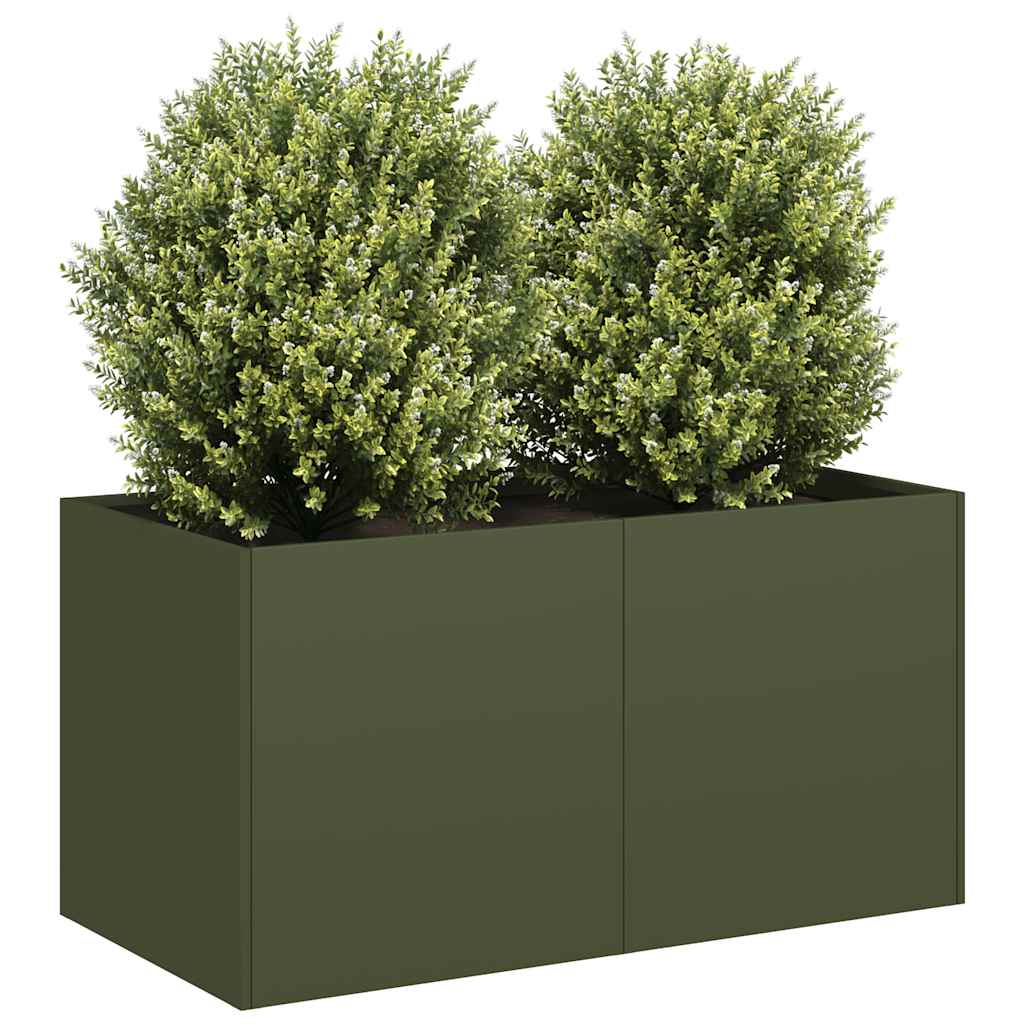 Jardinera 100x100x80 cm acero inoxidable