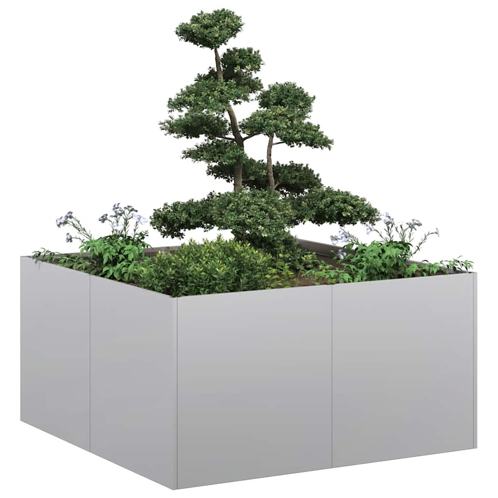 Jardinera 100x100x30 cm de acero galvanizado