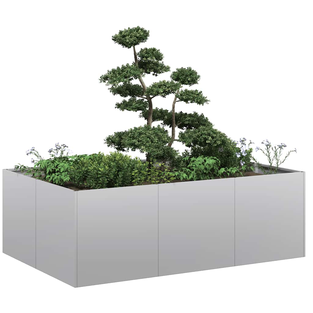 Jardinera 100x100x30 cm de acero galvanizado