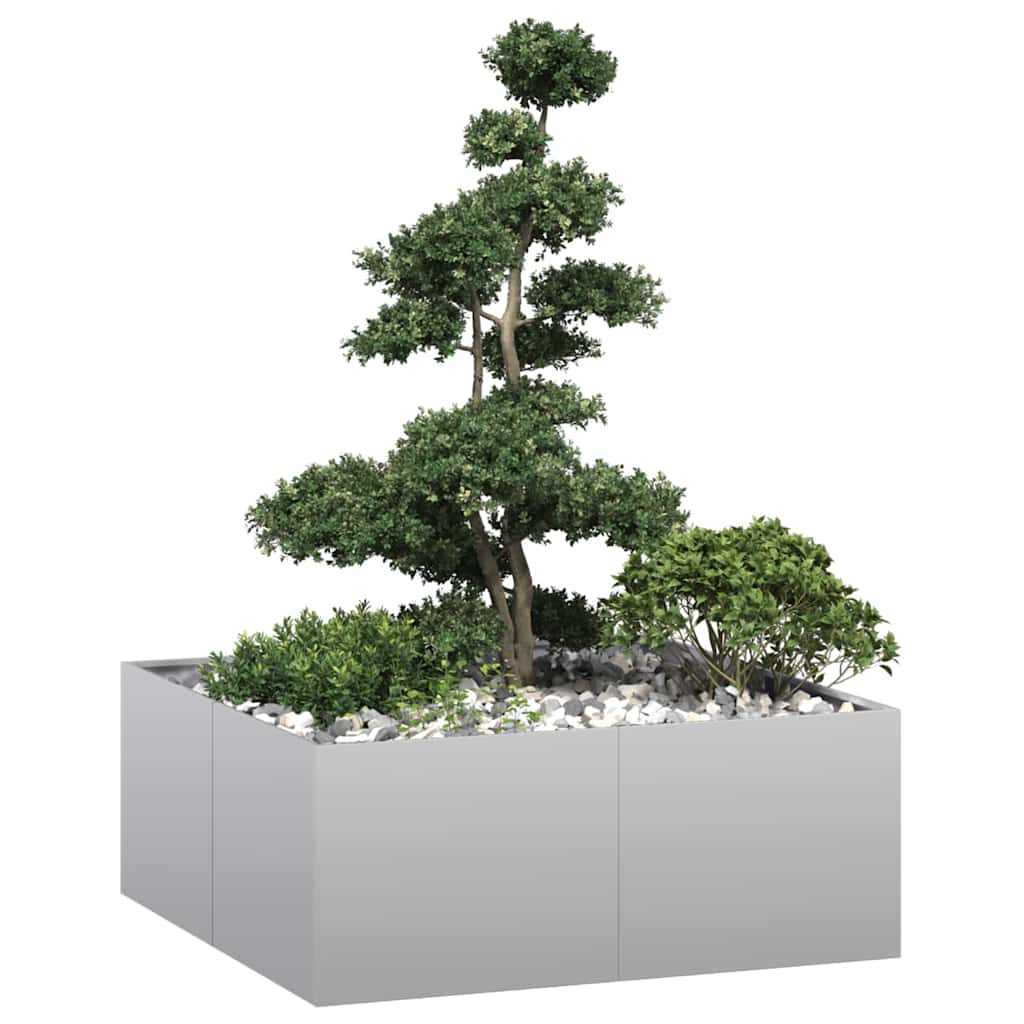Jardinera 100x100x30 cm de acero galvanizado