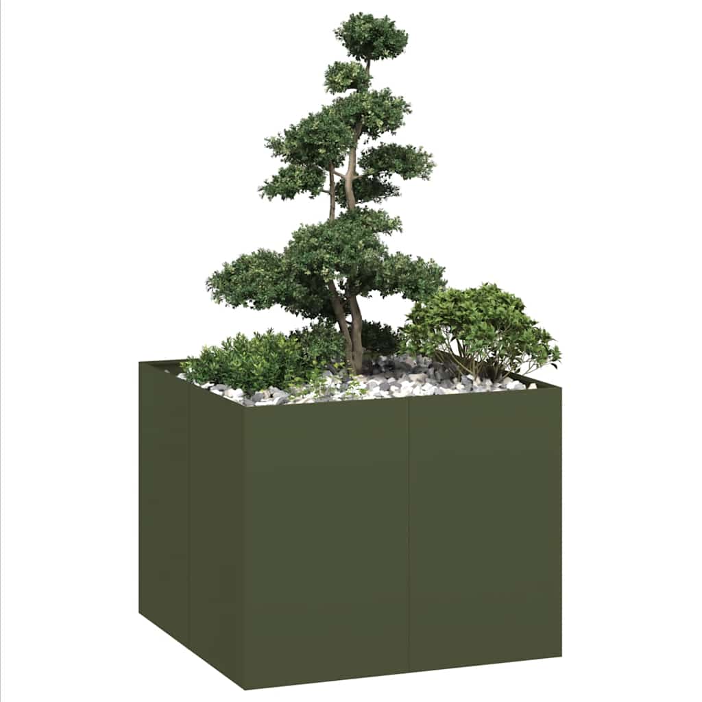 Jardinera 100x100x80 cm acero inoxidable