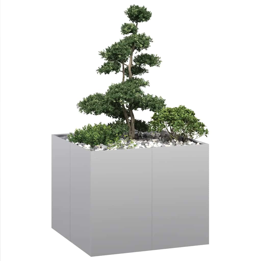 Jardinera 100x100x30 cm de acero galvanizado