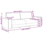 Juego de Sofá 3 pcs Beige 220 x 80 x 84 cm