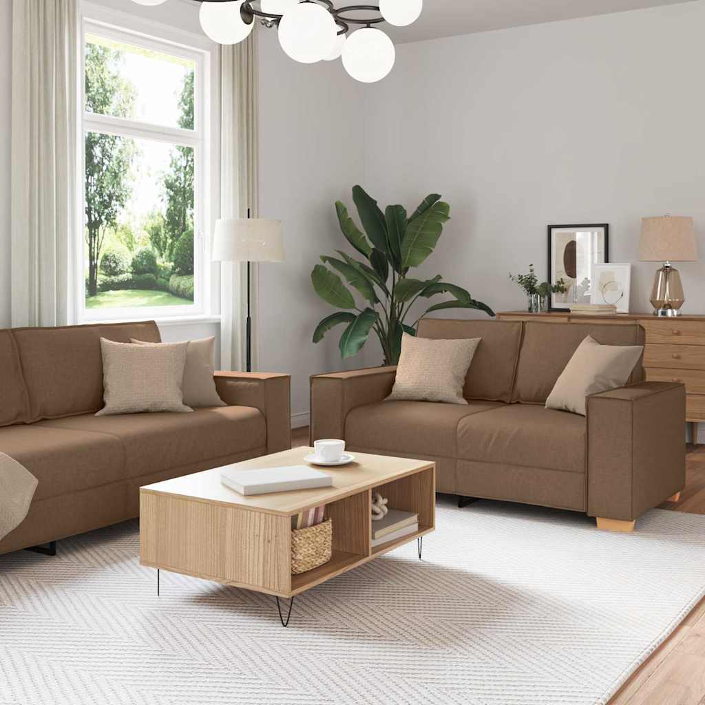 Sofá 3 pcs Crema 220 x 80 x 84 cm Tejido mezcla de lino