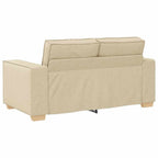 Sofá 3 pcs Crema 220 x 80 x 84 cm Tejido mezcla de lino