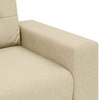 Sofá 3 pcs Crema 221 x 80 x 80 cm Tejido mezcla de lino
