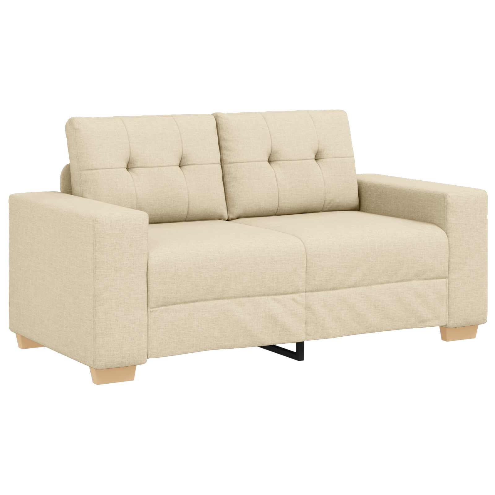 Sofá 3 pcs Crema 221 x 80 x 80 cm Tejido mezcla de lino