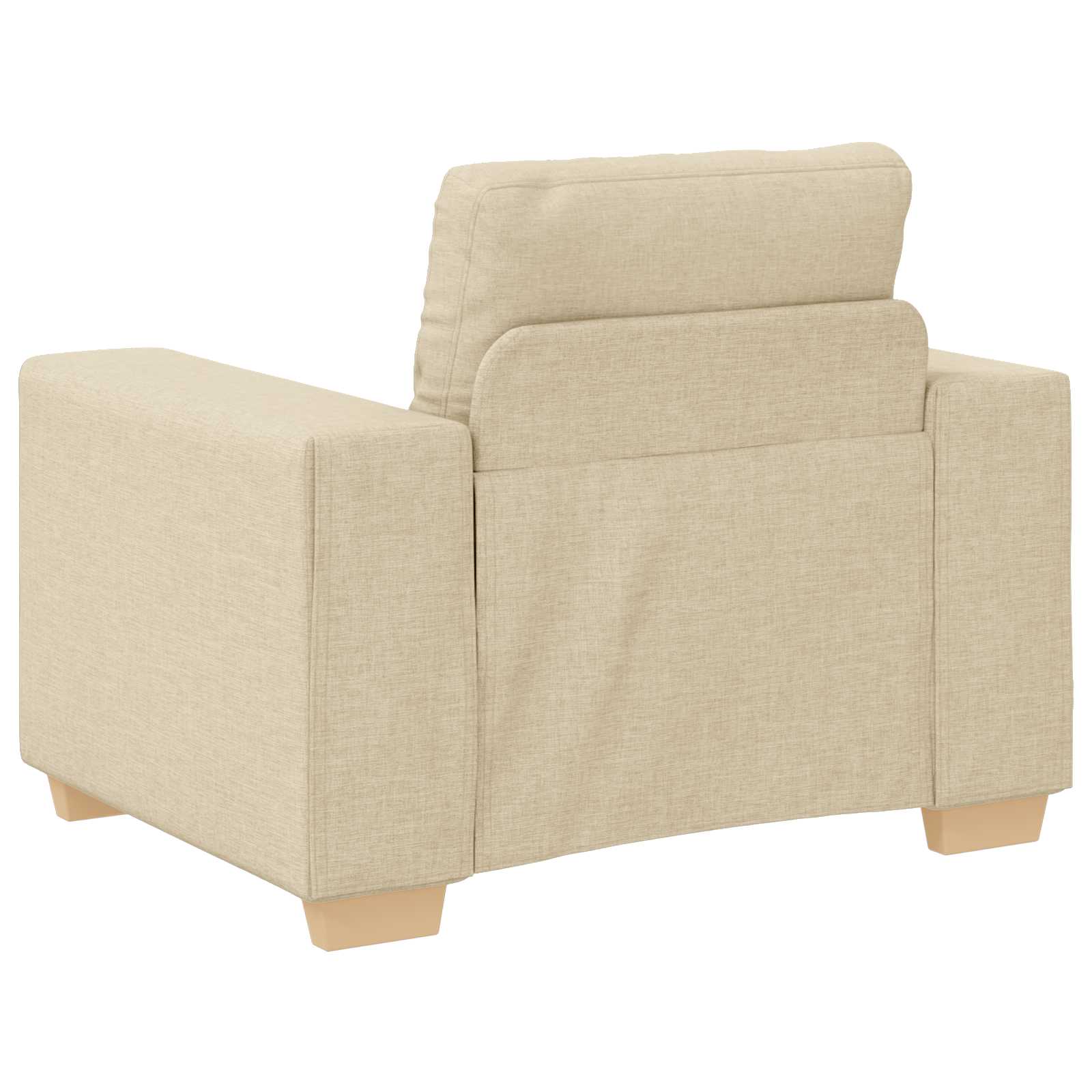 Sofá 3 pcs Crema 221 x 80 x 80 cm Tejido mezcla de lino