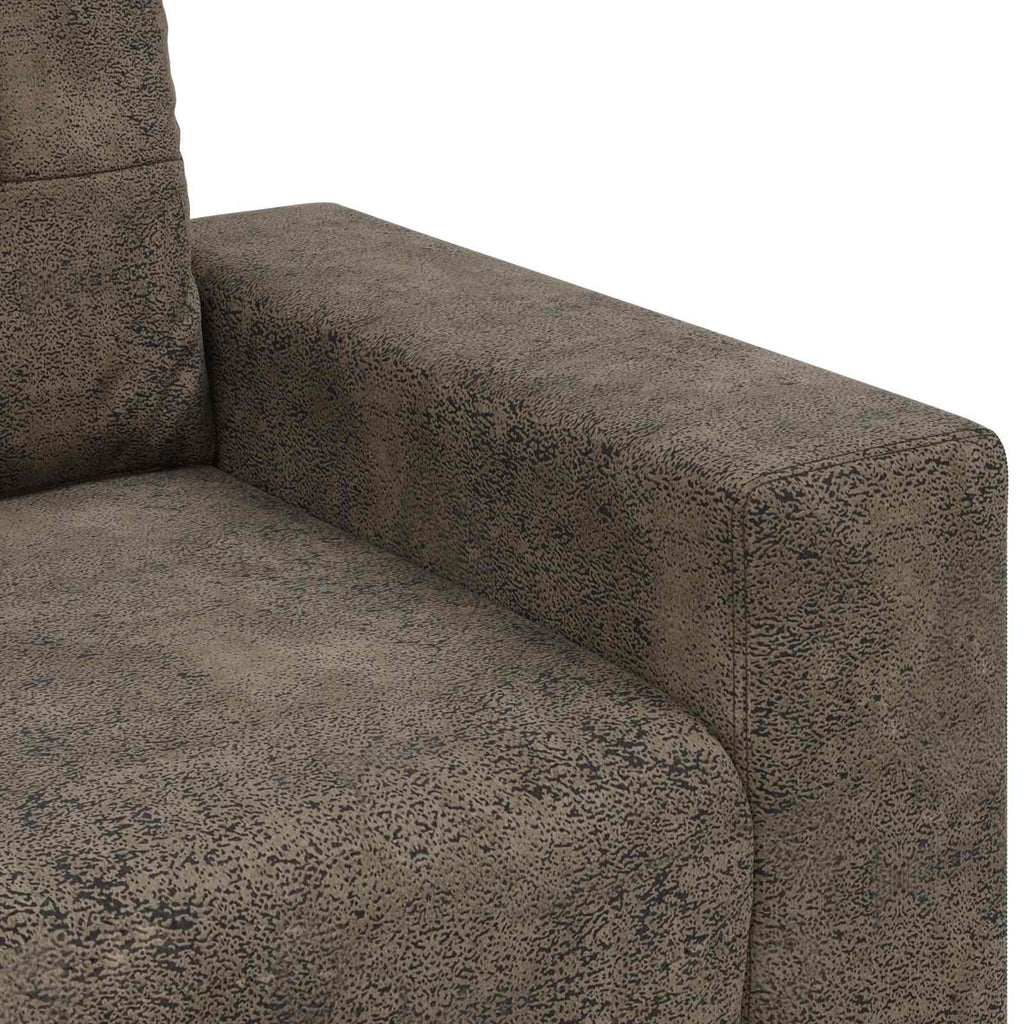 Sofá 3 pcs Gris oscuro 221 x 80 x 80 cm Tejido mezcla de lino