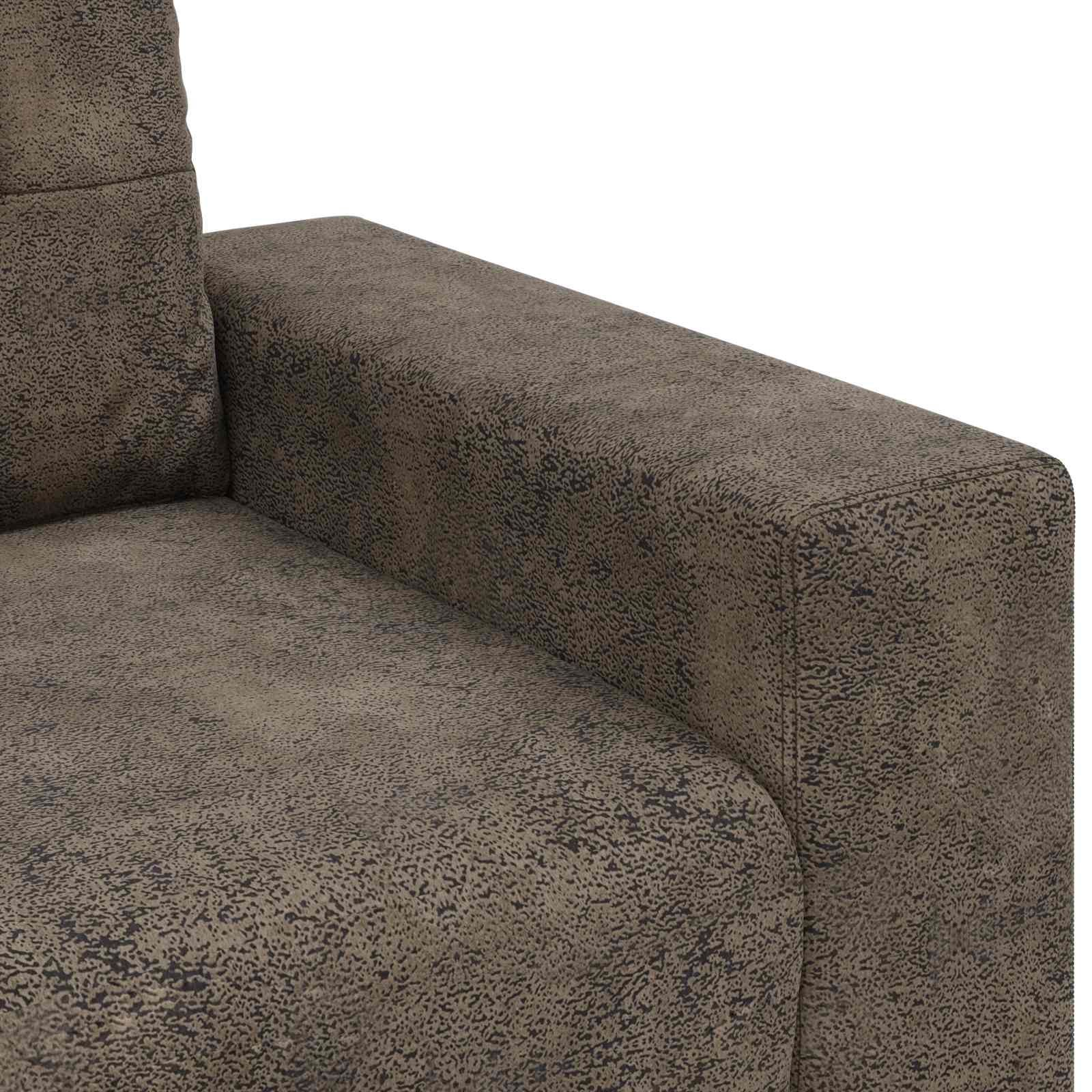 Sofá 3 pcs Gris oscuro 221 x 80 x 80 cm Tejido mezcla de lino