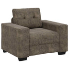 Sofá 3 pcs Gris oscuro 221 x 80 x 80 cm Tejido mezcla de lino