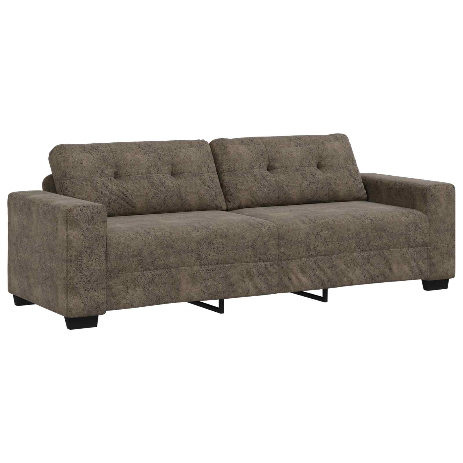 Sofá 3 pcs Gris oscuro 221 x 80 x 80 cm Tejido mezcla de lino
