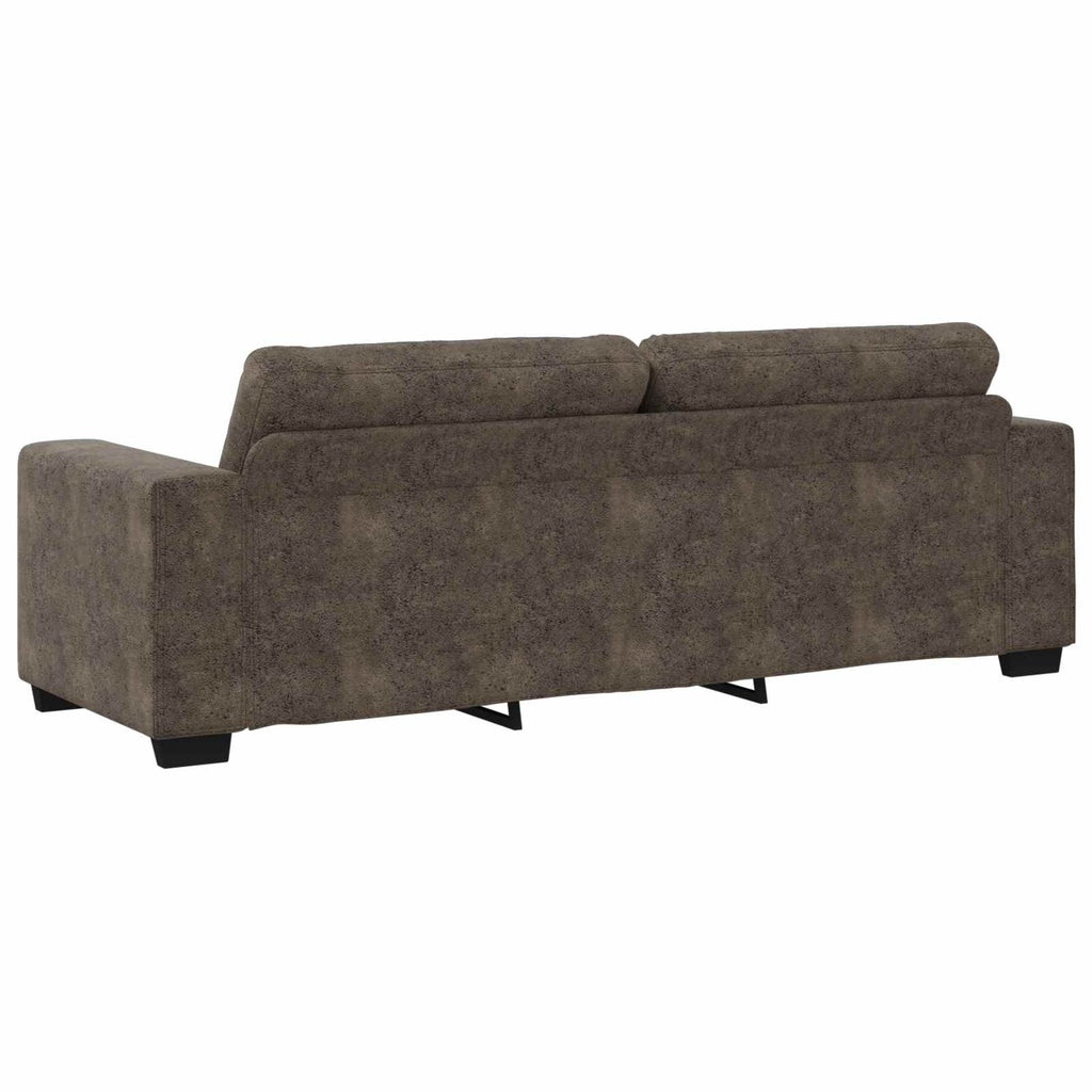 Sofá 3 pcs Gris oscuro 221 x 80 x 80 cm Tejido mezcla de lino