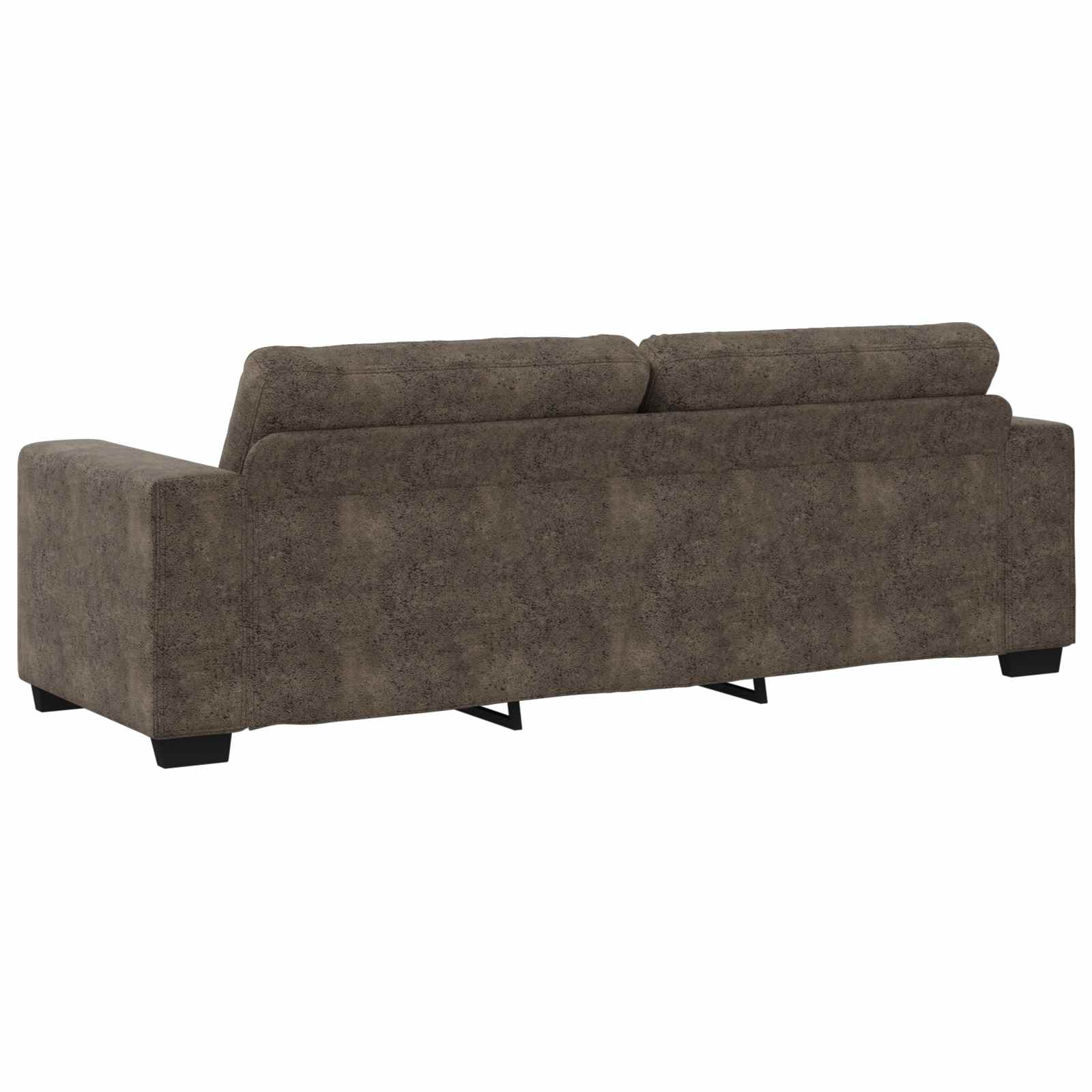 Sofá 3 pcs Gris oscuro 221 x 80 x 80 cm Tejido mezcla de lino